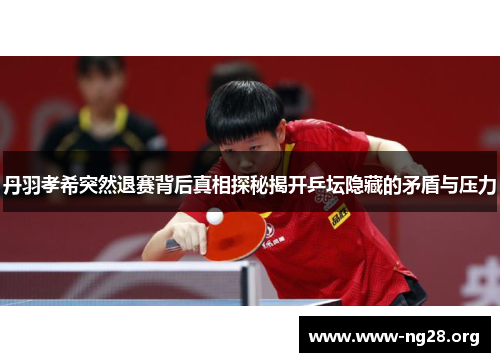 丹羽孝希突然退赛背后真相探秘揭开乒坛隐藏的矛盾与压力