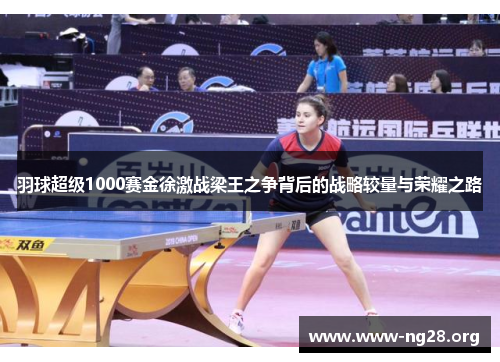 羽球超级1000赛金徐激战梁王之争背后的战略较量与荣耀之路