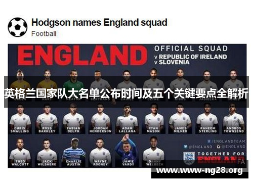 英格兰国家队大名单公布时间及五个关键要点全解析